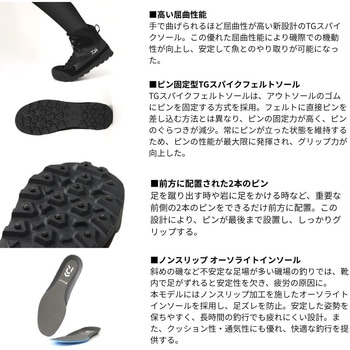 DS-3650G-TG TGロックショア ゴアテックスシューズ(スパイクフェルトソール) - DAIWA(ダイワ)
