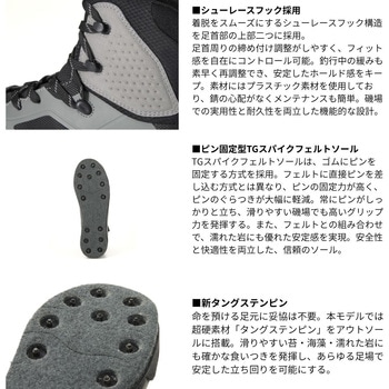 DS-3650G-TG TGロックショア ゴアテックスシューズ(スパイクフェルトソール) - DAIWA(ダイワ)