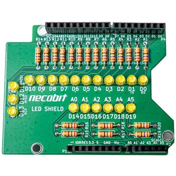 necobit ArduinoUNO用LEDシールド(組立済) ビット・トレード・ワン