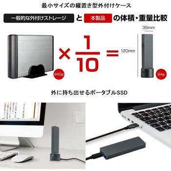 スタンディングSSDケース AOTECH