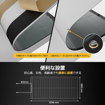 YUMAソーラーパネル100W 穴取付タイプ BougeRV