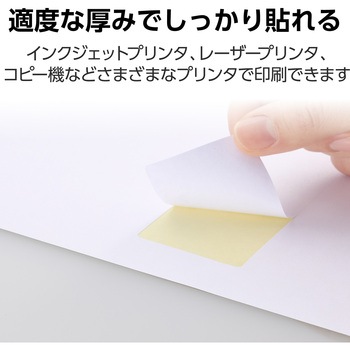 ラベルシール 表示・宛名ラベル プリンタ兼用 マット紙 A4 12面 (83.8×42.3mm) 1袋 (100シート入) エレコム