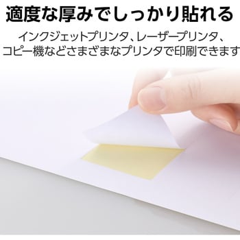 ラベルシール 表示・宛名ラベル プリンタ兼用 マット紙 A4 12面 (86.4×42.3mm) 1袋 (100シート入) エレコム