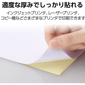 ラベルシール 表示・宛名ラベル プリンタ兼用 マット紙 A4 ノーカット 1面 (210×297mm) 1袋 (100シート入) エレコム