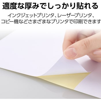ラベルシール 表示・宛名ラベル プリンタ兼用 マット紙 A4 2面 (210×148.5mm) 1袋 (100シート入) エレコム