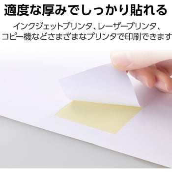 ラベルシール 表示・宛名ラベル プリンタ兼用 マット紙 A4 10面 (86.4×50.8mm) 1袋 (50シート入) エレコム