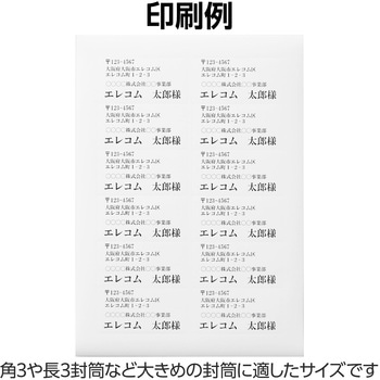ラベルシール 表示・宛名ラベル プリンタ兼用 マット紙 A4 12面 (83.8×42.3mm) 1袋 (50シート入) エレコム