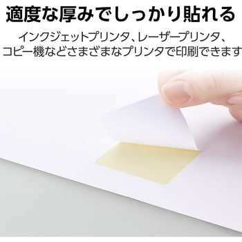 ラベルシール 表示・宛名ラベル プリンタ兼用 マット紙 A4 12面 (83.8×42.3mm) 1袋 (50シート入) エレコム