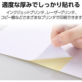 ラベルシール 表示・宛名ラベル プリンタ兼用 マット紙 A4 2面 (210×148.5mm) 1袋 (50シート入) エレコム