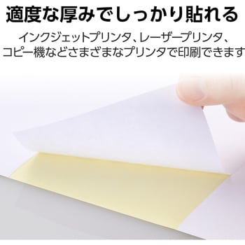 ラベルシール 表示・宛名ラベル プリンタ兼用 マット紙 A4 6面 (105×99mm) 1袋 (50シート入) エレコム