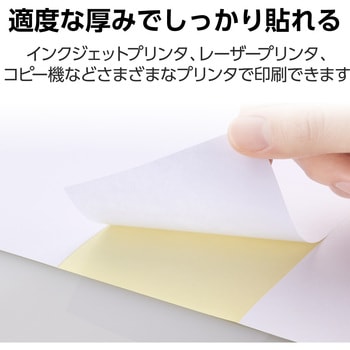 ラベルシール 表示・宛名ラベル プリンタ兼用 マット紙 A4 8面 (105×74.25mm) 1袋 (50シート入) エレコム