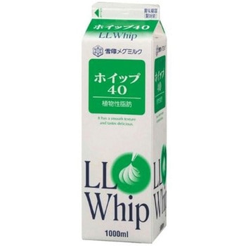 【冷蔵】チェスコ LLホイップ40 1L x2 雪印メグミルク