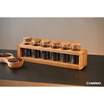 オリーブウッド スパイスストッカー6個セット HARIO