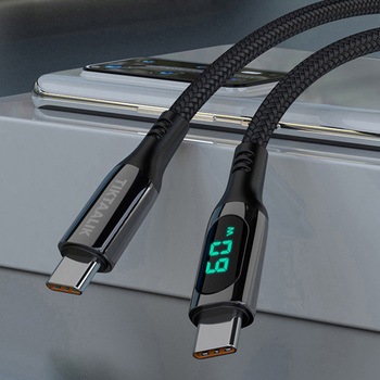 LCDディスプレイ付き 240W PD USB-C to Cケーブル (1.5m) TIKTAALIK