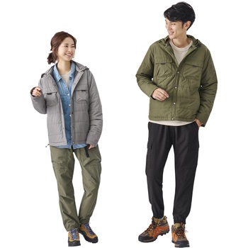 中綿保温フード付きブルゾン アイリスオーヤマ