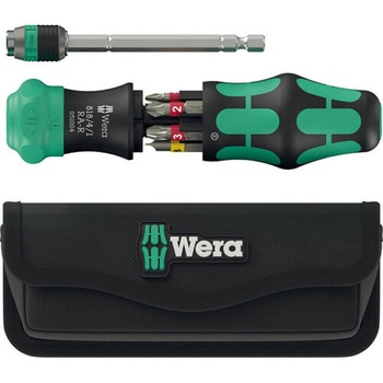 ラチェット式ドライバー クラフトフォーム コンパクト 25 RA-R ポーチ付き - Wera