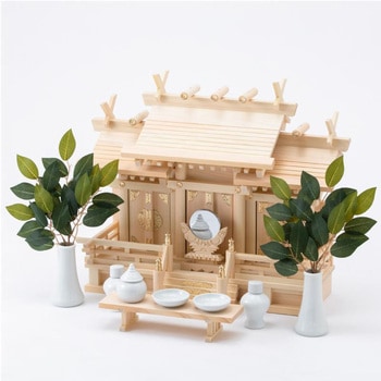 屋根違い三社 本金具 小 神棚セット 神棚の里