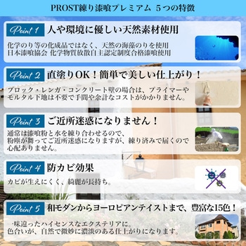 外壁用練り漆喰プレミアム 4kg PROST's