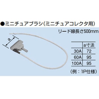絶縁トロリー タフトロM形ミニチュアブラシ 1P 100A  ミニチュアコレクタ用 PROTERIAL(プロテリアル)