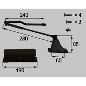 S8DC94 ドアクローザー(ストップなし) 新日軽(LIXIL) 65330494
