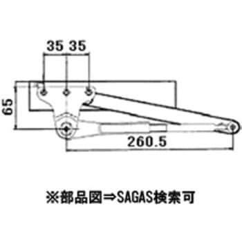 ランマ無半外付枠用ドアクローザ室内側仕様 トステム(LIXIL)