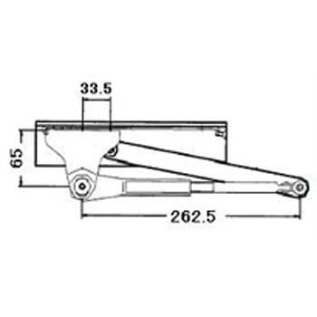 ランマ付半外付/内付枠用ドアクローザ室内側仕様 トステム(LIXIL)