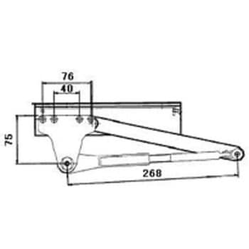 ランマ無内付枠用ドアクローザ室内側仕様 トステム(LIXIL)
