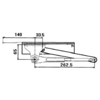 ランマ付半外付/内付枠用ドアクローザ室内側仕様 トステム(LIXIL)