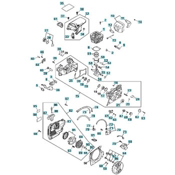 ゼノア エンジンチェーンソー根切機 RC6200DP 部品 ショートブロック ゼノア