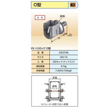 0352700 KS ハリロック 1箱(250セット) 国元商会 【通販サイトMonotaRO】