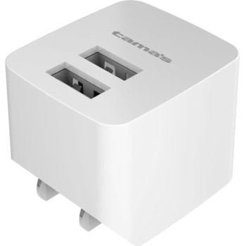 コンセントチャージャー 2.4A 2ポート 抗菌 多摩電子