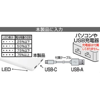 モバイルバッテリー10000mAh type-C カシムラ
