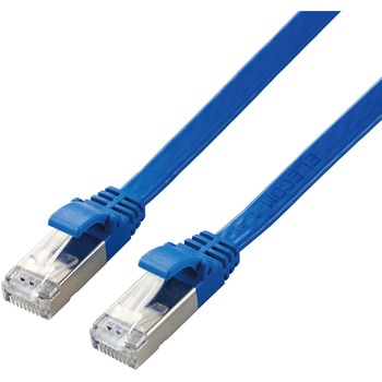LANケーブル Cat7 準拠 フラット 10ギガビット RoHS指令準拠 ブルー エレコム