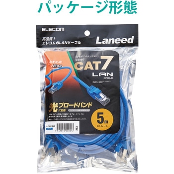 LANケーブル Cat7 準拠 やわらか 10ギガビット RoHS指令準拠 ブルー エレコム