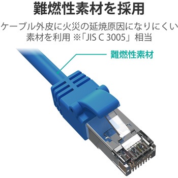 LANケーブル Cat7 準拠 やわらか 10ギガビット RoHS指令準拠 ブルー エレコム