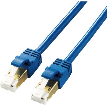 LANケーブル Cat7 準拠 やわらか 爪が折れない 10ギガビット RoHS指令準拠 ブルー エレコム