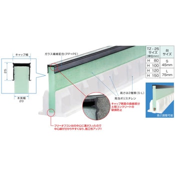 成形伸縮目地材 フリーオフコン TZ型(アンカータイプ) タイセイ 【通販