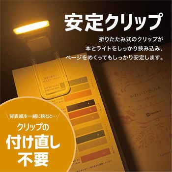 ブックライト 読書灯 クリップ固定 USB充電式 トライメイト