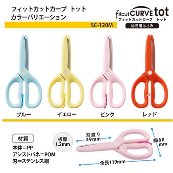 幼児用はさみ フィットカットカーブ トット プラス