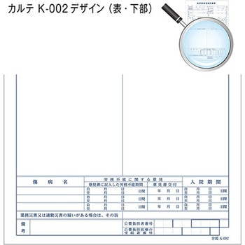 カルテ用紙 1号(診療録) 国保 金鵄製作所