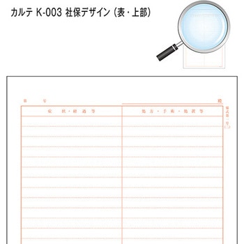 カルテ用紙 2号 社保 会計なし 金鵄製作所