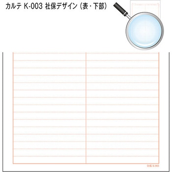 カルテ用紙 2号 社保 会計なし 金鵄製作所