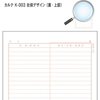 カルテ用紙 2号 社保 会計なし 金鵄製作所