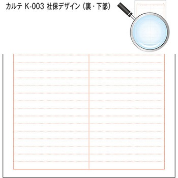 カルテ用紙 2号 社保 会計なし 金鵄製作所