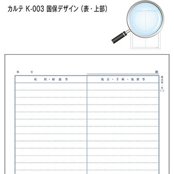 カルテ用紙 2号 国保 会計なし 金鵄製作所