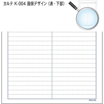 カルテ用紙 3号 国保 会計付き 金鵄製作所