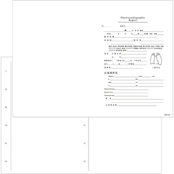 心電図台紙(記録用紙貼付け台紙) - 金鵄製作所