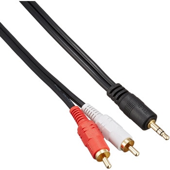 R35-18G AVケーブル オーディオケーブル(3.5mm→RCA)1.8m 1個 変換名人