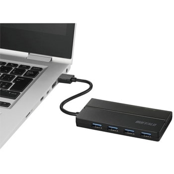 USB3.0 バスパワーハブ 4ポート ケーブル収納 BUFFALO(バッファロー)