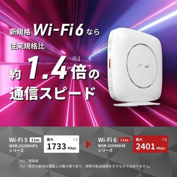 無線LAN親機 WiFiルーター 11ax/ac/n/a/g/b 2401+800Mbps WiFi6/Ipv6 